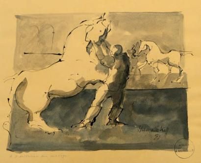 a-l-interieur-du-manege-plume-et-lavis-d-encre