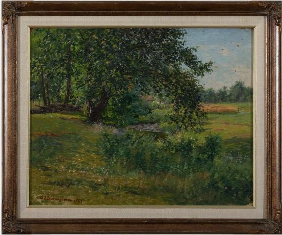 landscape-with-tree-beside-a-pond