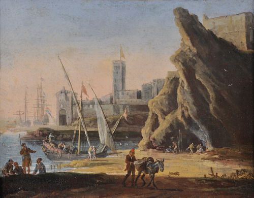 figures-unloading-a-ship-in-a-coastal-inlet