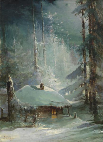 hut-in-a-wintry-forest