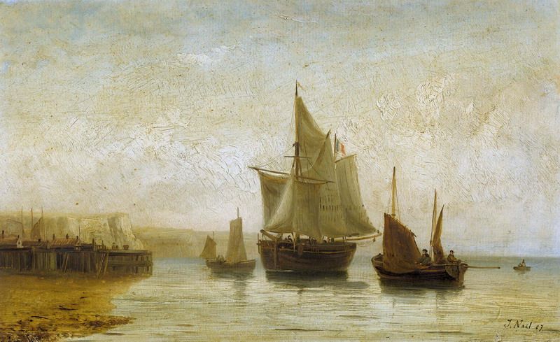 franzosische-kustenpartie-mit-segelschiffen