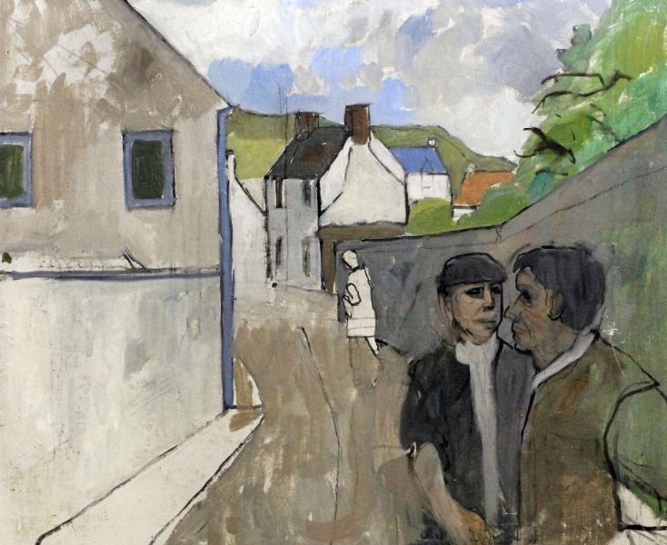 chapel-lane-st-margarets-at-cliffe-with-two-figures-to-foreground