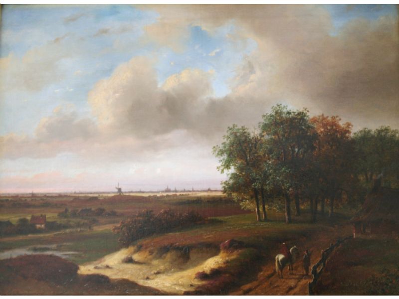 figures-on-a-country-road-a-distant-town-beyond