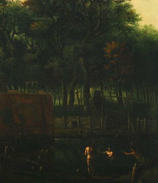 bathing-women-in-forest-clearing