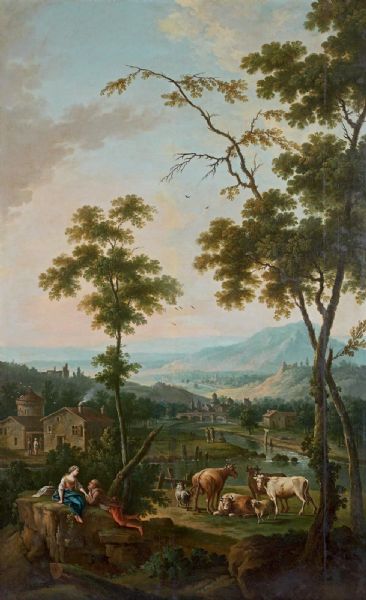 paysage-avec-un-couple-de-bergers-et-leur-troupeau