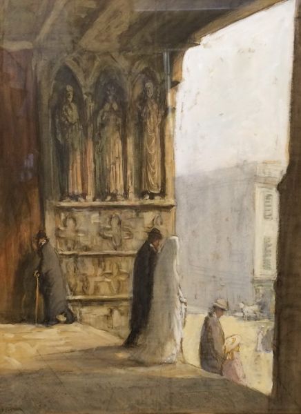 bruidspaar-bij-het-verlaten-van-een-kerk