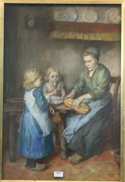larens-interieur-met-moeder-en-kinderen