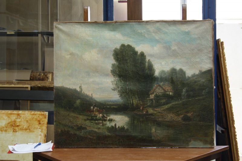 paysage-de-riviere-anime-de-personnages-sur-une-barque-et-d-un-troupeau-de-vaches