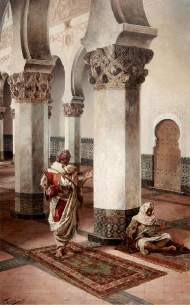 maures-en-prieres-dans-une-mosquee-maures-praying-in-a-mosque