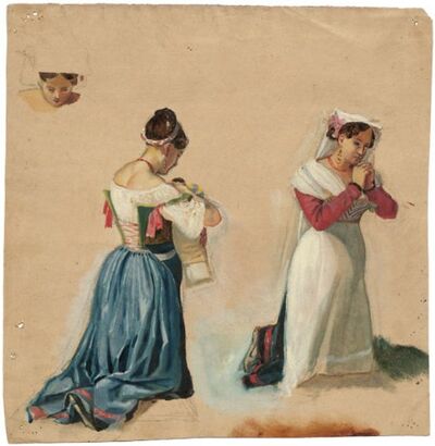 studie-zweier-betender-junger-frauen