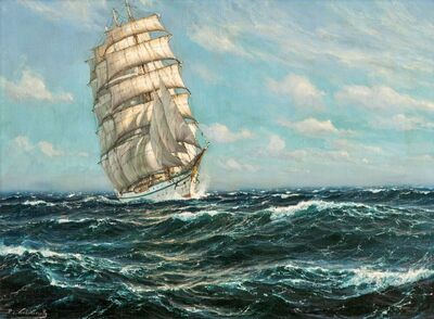 three-master-in-agitated-sea