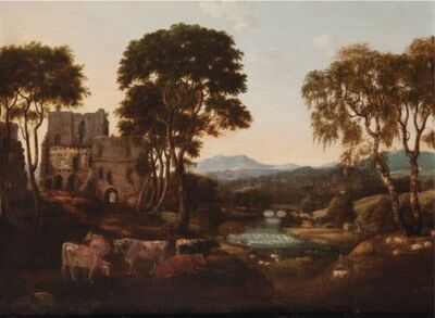 flusslandschaft-mit-ruinen-und-weidenden-kuhen