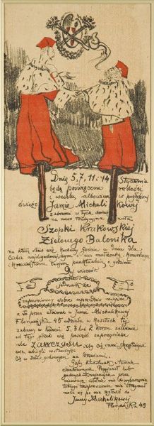 dwie-magnificencje-zaproszenie-na-szopk-zielonego-balonika-w-jamie-michalikowej-1911-r