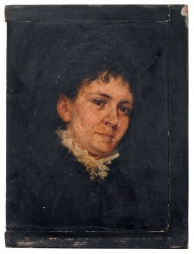 portrait-einer-dame-im-schwarzen-kleid-mit-wei-em-spitzenkragen
