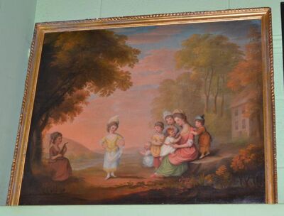 mother-and-children-at-leisure-in-a-landscape