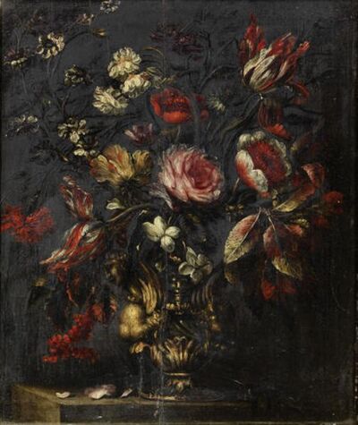 roses-tulips-narcissi-and-other-flowers-in-an-ornate-vase-on-a-stone-ledge