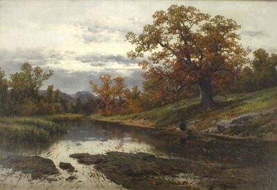 angler-in-herbstlicher-landschaft