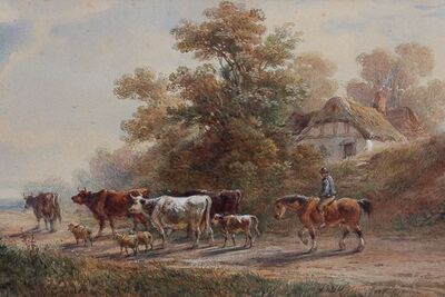 cattle-and-drover-on-a-lane