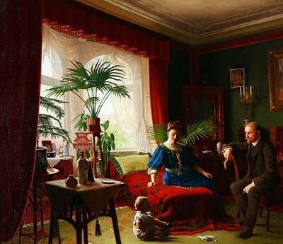 victorian-interior-with-a-family