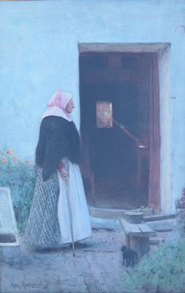 a-lady-approaching-a-doorway