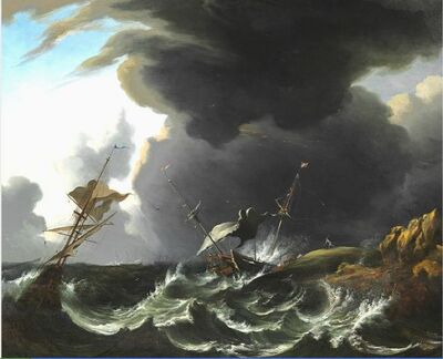 shipwreck-off-a-rocky-coast-in-rough-weather