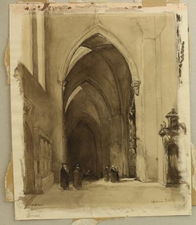 interieur-van-de-oude-kerk-amsterdam-hierbij-aquarel-johannes-weiland-figuur-in-een-schuur