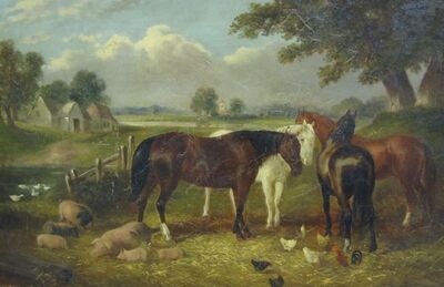 horses-on-a-farmstead