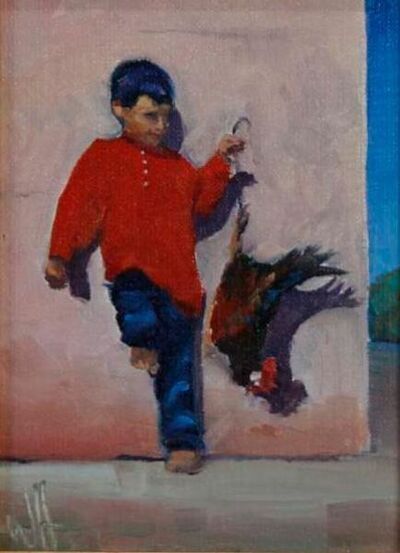 boy-with-rooster-game-bird