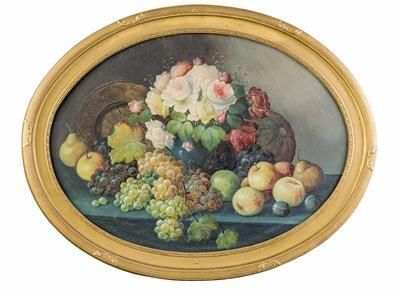 stillleben-mit-blumen-fruchten-und-teller