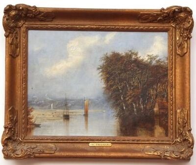 wooded-river-landscape-with-cottage-and-boats