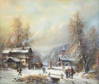 a-village-in-winter