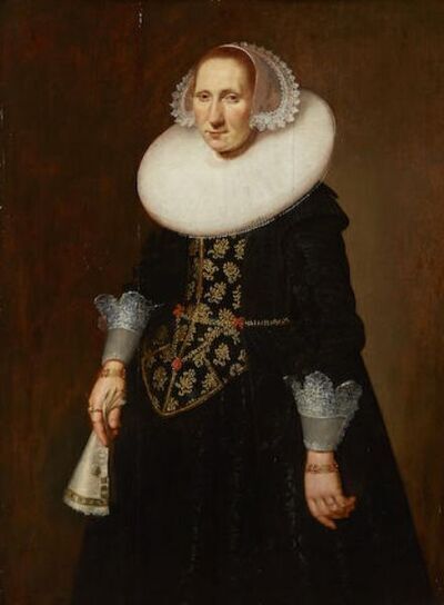 portrait-of-a-lady-in-a-gold-embroidered-black-dress