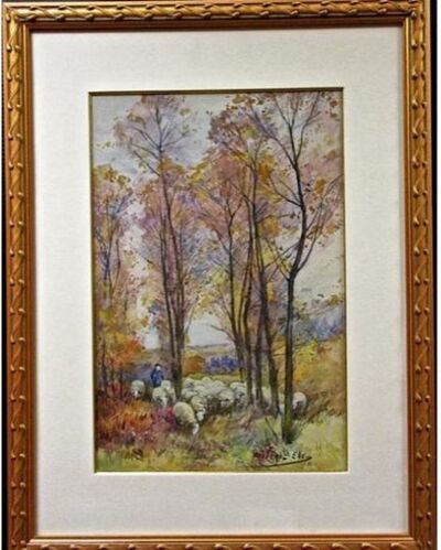 shepherd-flock-in-a-wooded-area