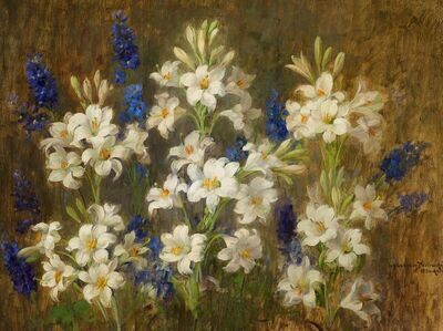 lilies-and-larkspur