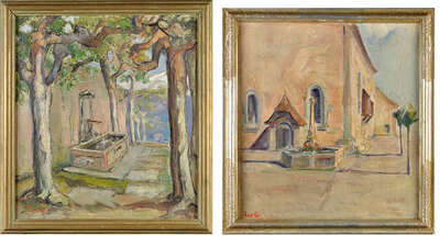 continental-scenes-of-a-church-and-a-tree-lined-street