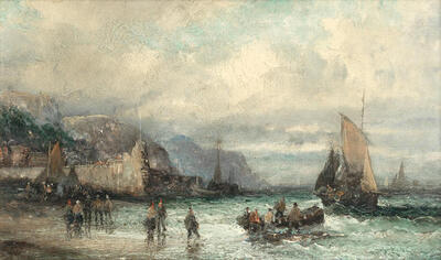 fisherman-and-boats-in-a-harbour