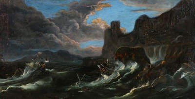wrecked-ships-off-a-rocky-coastline