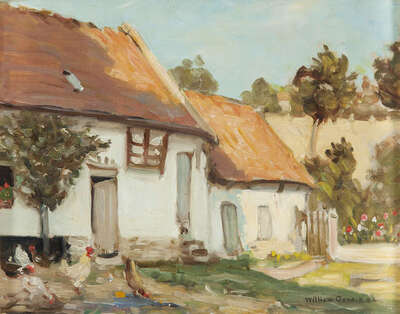 chickens-by-farmyard-door