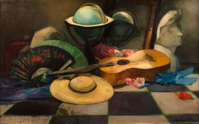 nature-morte-a-la-guitare-et-au-chapeau-de-paille
