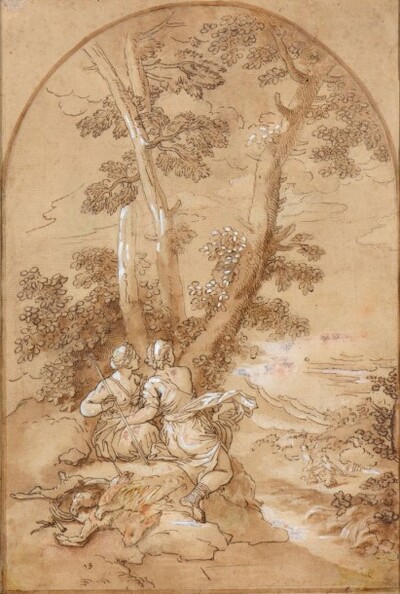 scene-de-chasse-dans-un-paysage-avec-diane-et-une-suivante