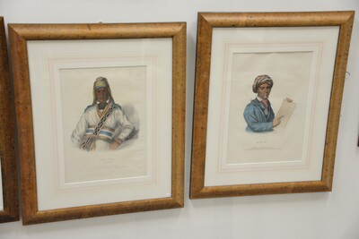 set-of-four-hand-colored-lithograph-the-history-of-indian-tribes-of-north-america