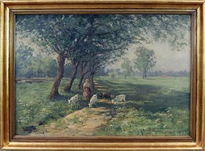 ziegenhirtin-in-sommerlicher-landschaft