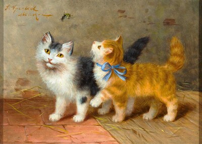 zwei-katzchen-und-wespe