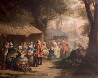 scene-galante-sur-une-place-de-village