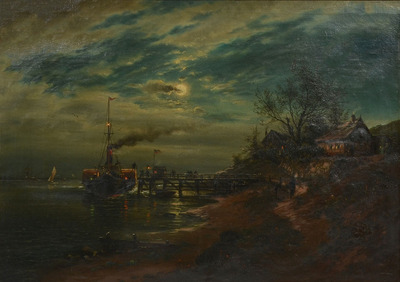nocturnal-coastal-scene-with-ships-and-figures