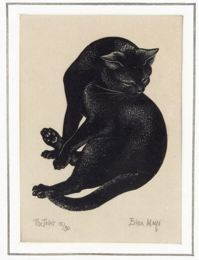 the-toilet-a-black-cat-washing-its-shoulder