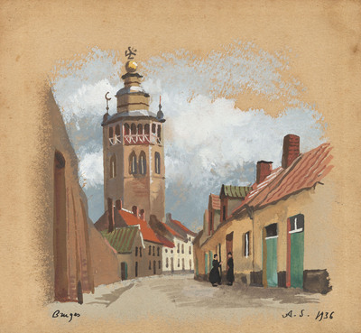 eglise-de-jerusalem-a-bruges-and-le-beffroi-de-bruges-grand-place-two-works