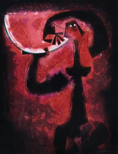 mujer-con-sandia