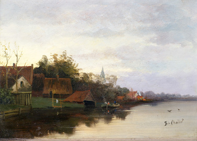 canal-landscape-at-evening-light