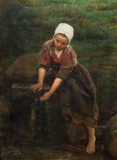 brittany-girl-at-a-well